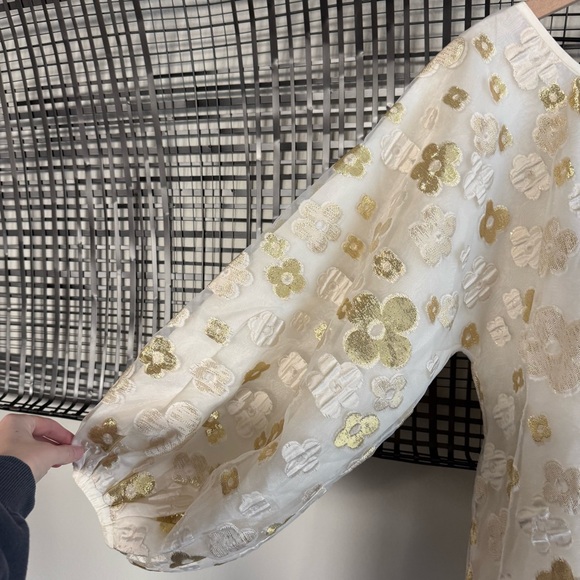 Arianne Elmy White and gold organza good luck dress - Picture 3 of 10